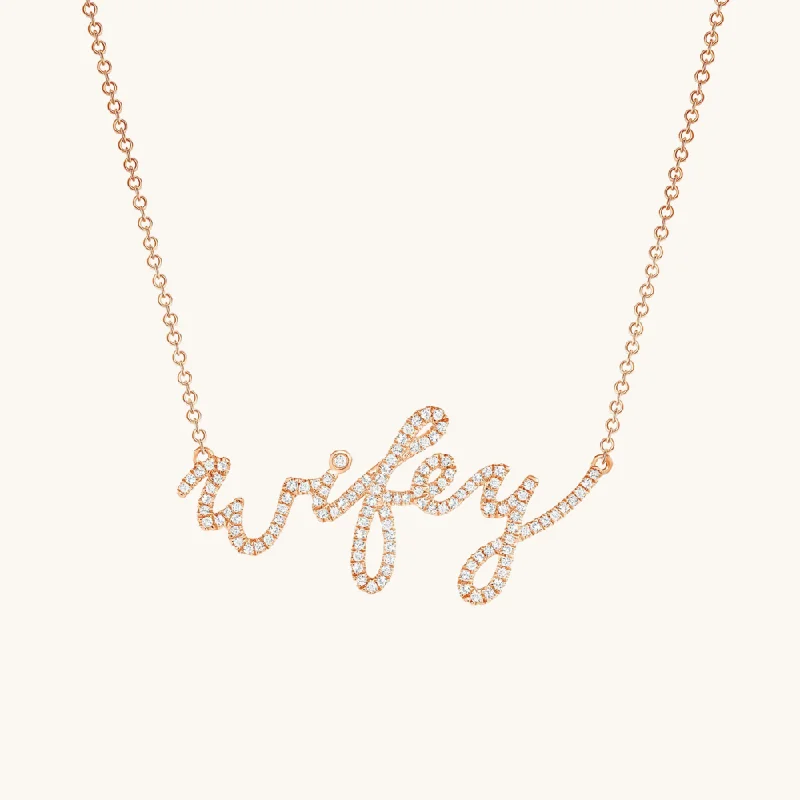 Once-A-Year Jewelry Sale – Grab Your Favorites Now Diamond Wifey Necklace