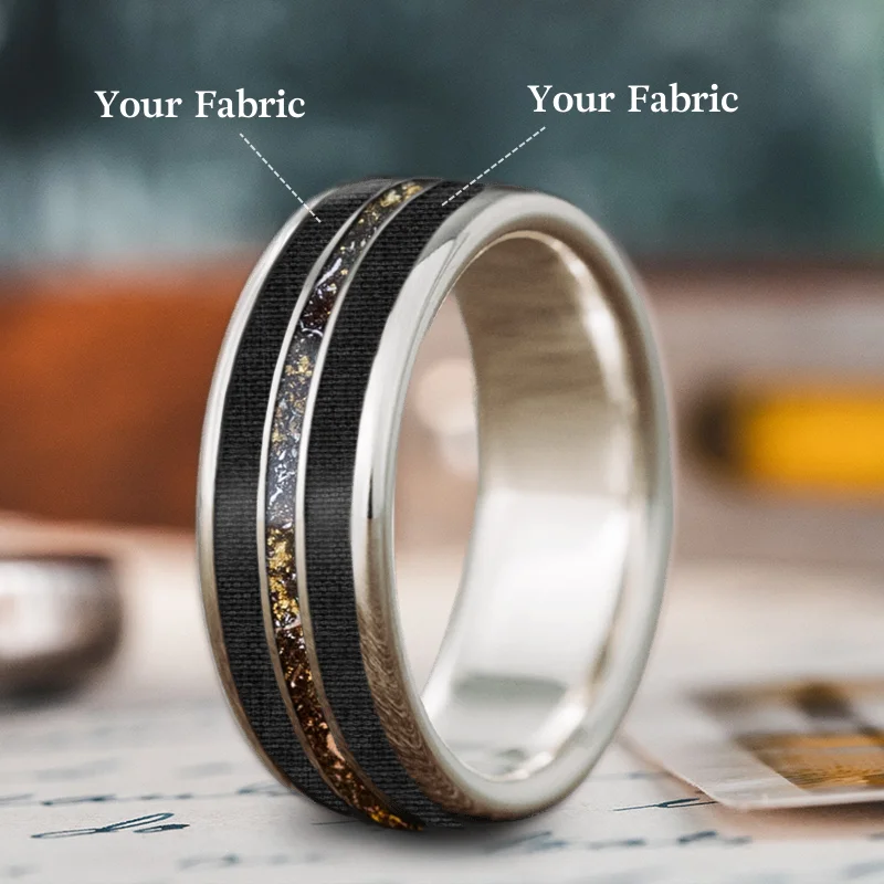 Flash Sale On Exquisite Jewelry – Don't Miss Out Custom Design - 3-Inlay Narrow Center Ring m8Wa5rIyXAAFfsk9RZPqppGW