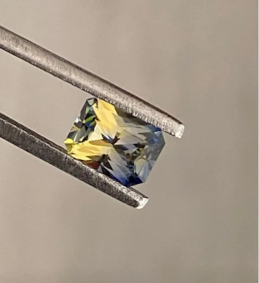 Best Jewelry Sale – Shop Exclusive Designs Now Loose 1.47 Ct Octagon Blue And Yellow Sapphire