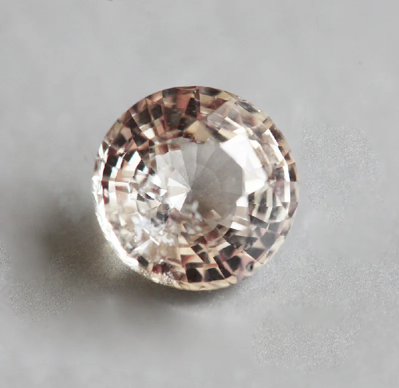 Modern Jewelry At Exclusive Discounts – Shop Today Loose 3.09 Ct Round Peach Pink Sapphire