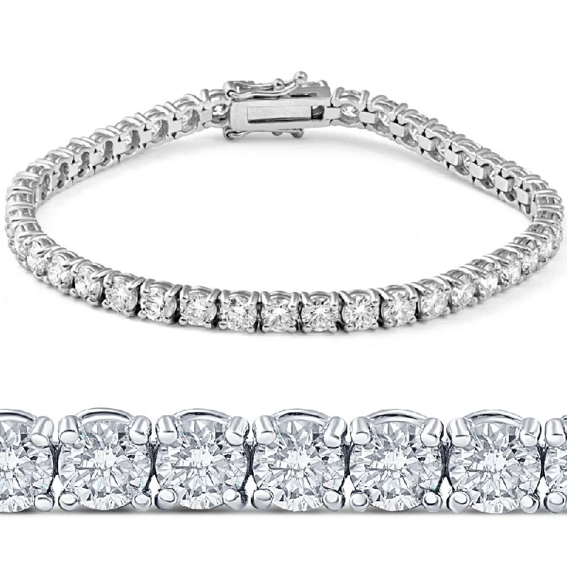 11ct Diamond Tennis Bracelet 14K White Gold