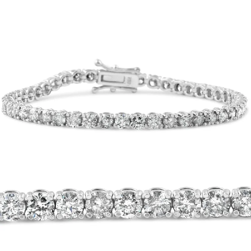 6ct TDW Diamond Tennis Bracelet 14K White Gold 7 Inches