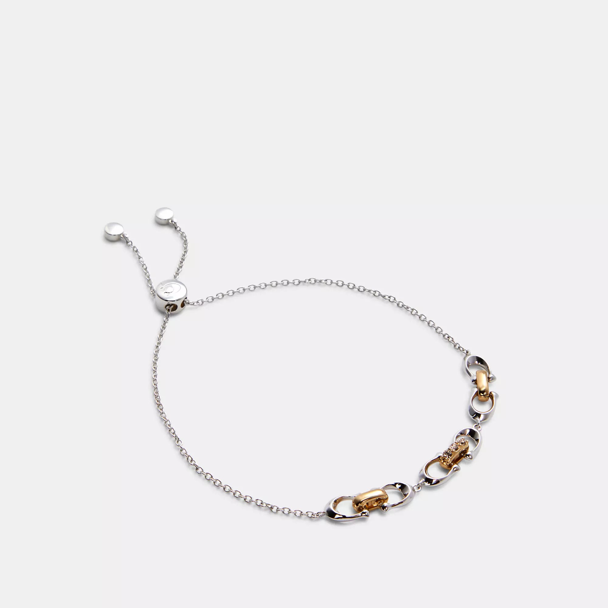 Coach Outlet Linked Signature Slider Bracelet