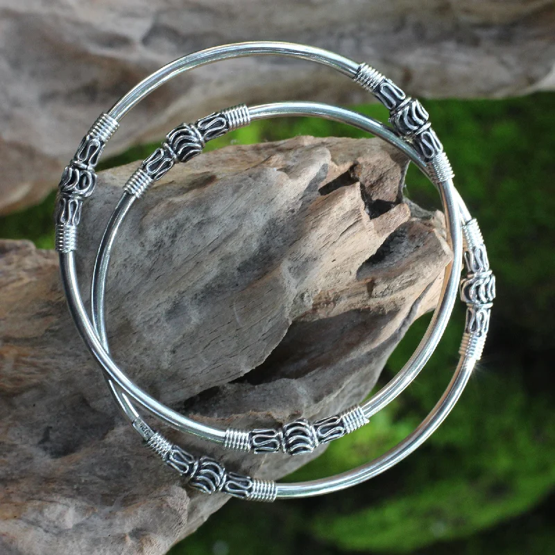 Personalized Jewelry Sale – Meaningful Gifts At Great Prices Kintamani Moon Silver Bangle Bracelets