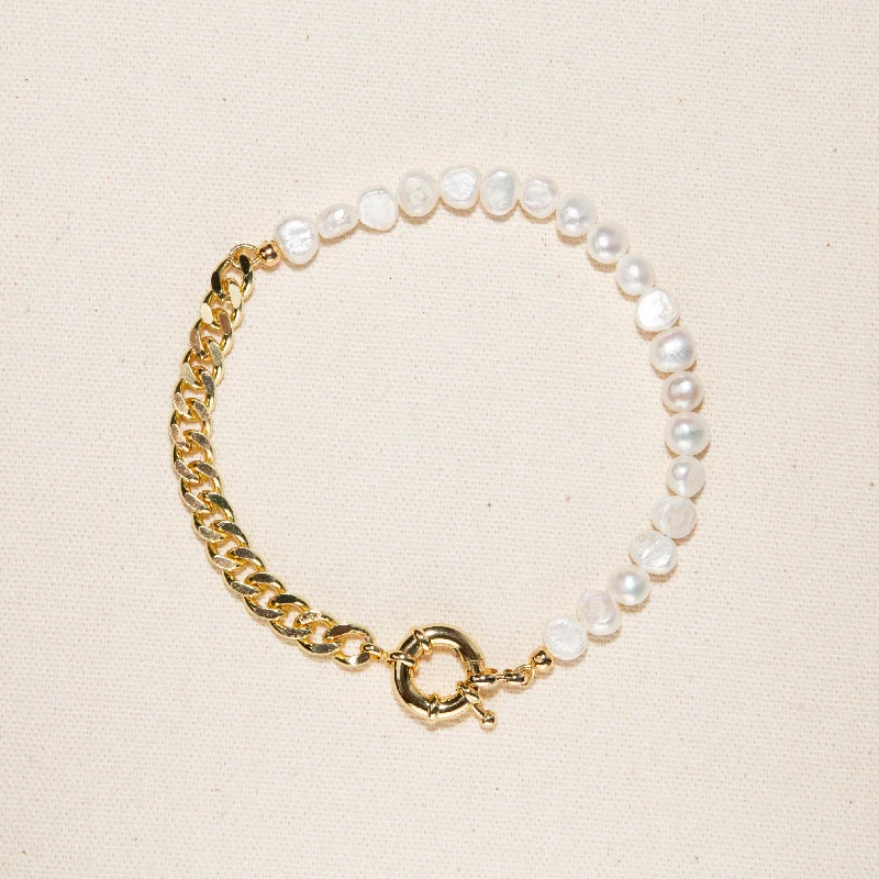 Lauren Pearl Chain Bracelet