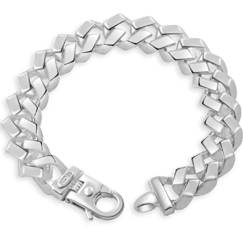 Men's 14k Gold (118gram) or Platinum (221gram) 15.5mm Link Bracelet 9.5"