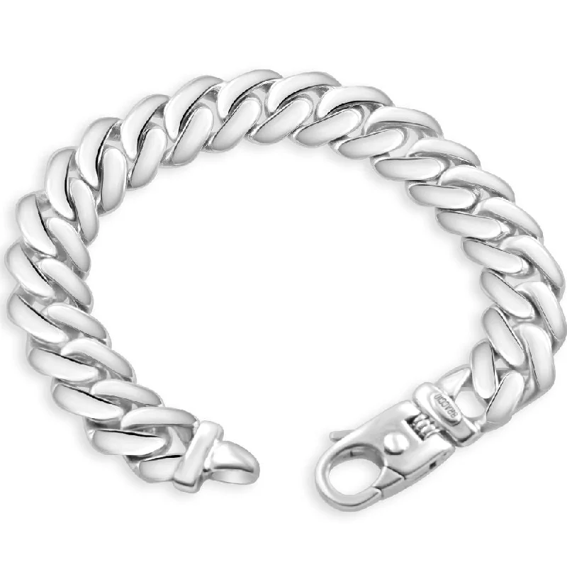 Men's Cuban 14k Gold (86gram) or Platinum (161gram) 13.5mm Link Bracelet 9"