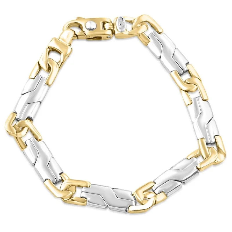 Limited-Stock Jewelry Sale – Once It's Gone, It's Gone Men's Designer Figaro Link 14k Gold (39gram) or Platinum (64gram) 8.5mm Link Bracelet 8.5"