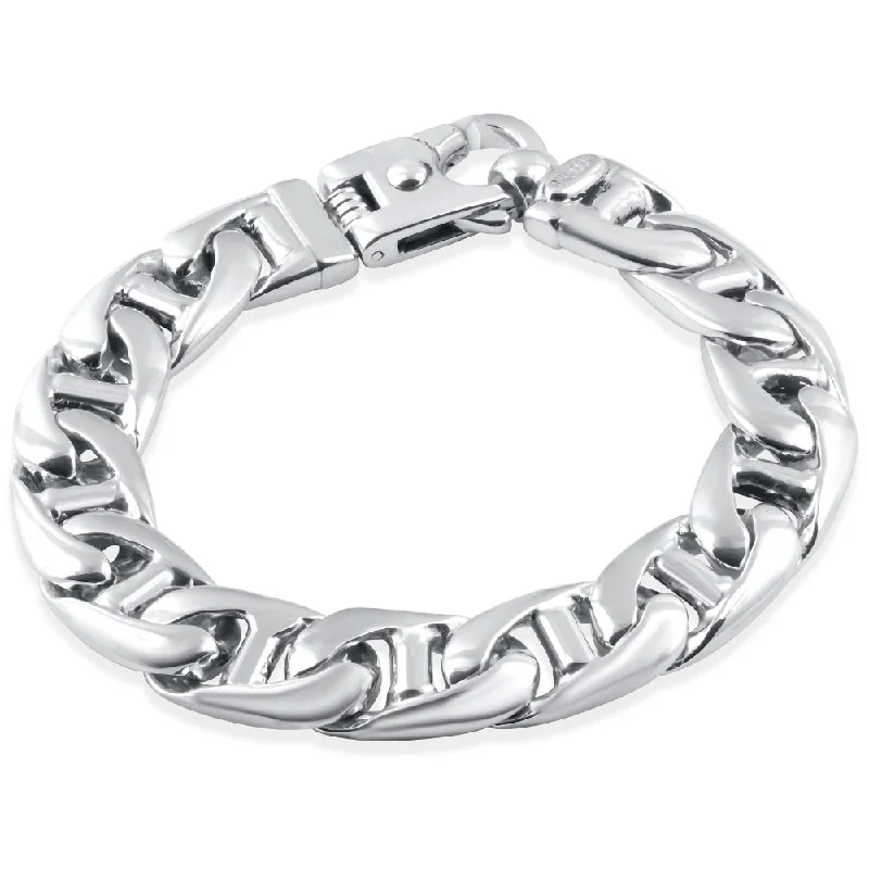 Men's Link 14k Gold (113gram) or Platinum (183gram) 13.5mm Bracelet 9"