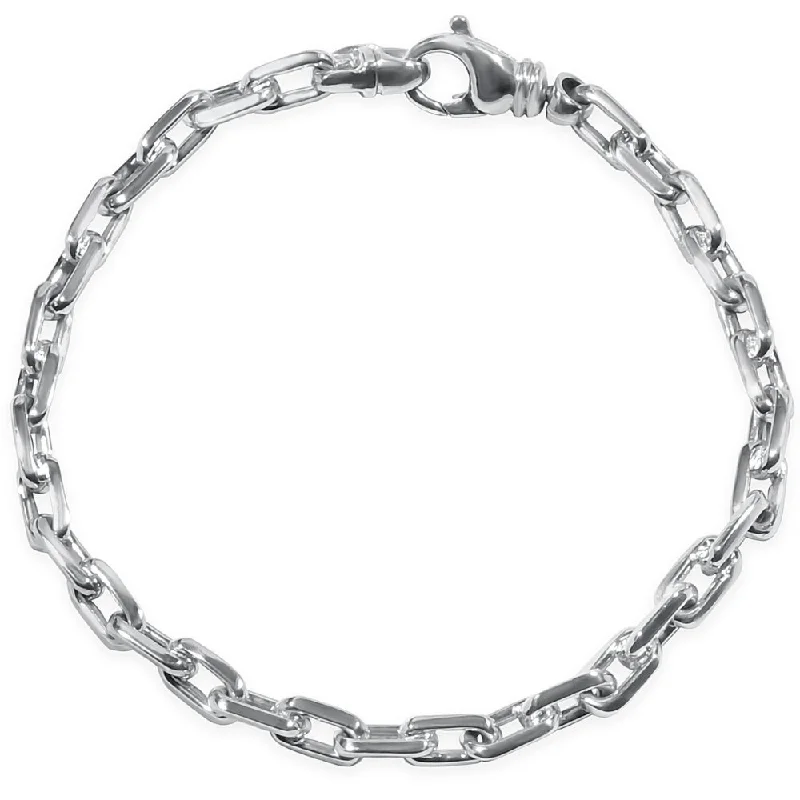 Men's Link 14k Gold (20gram) or Platinum (32gram) 5mm Bracelet 8.25"