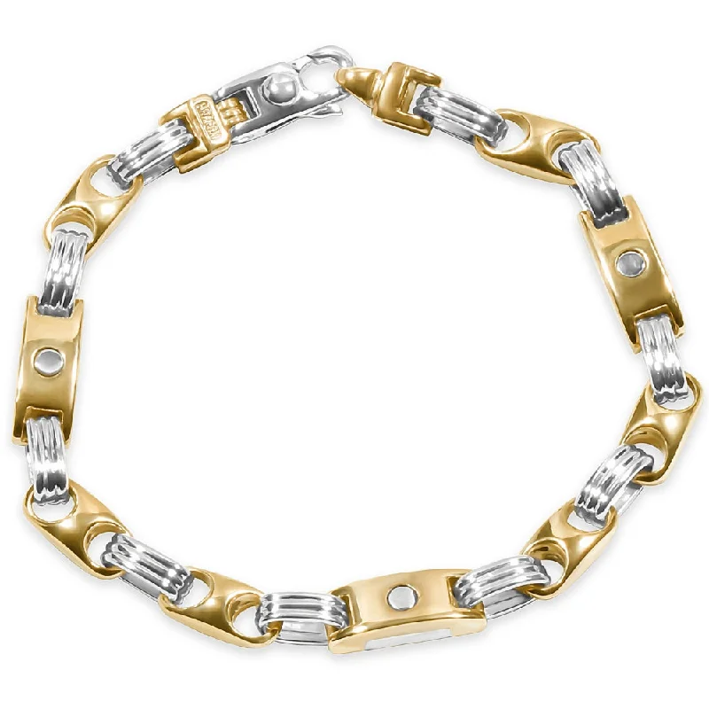 Men's Link 14k Gold (40gram) or Platinum (65gram) 7mm Bracelet 8"