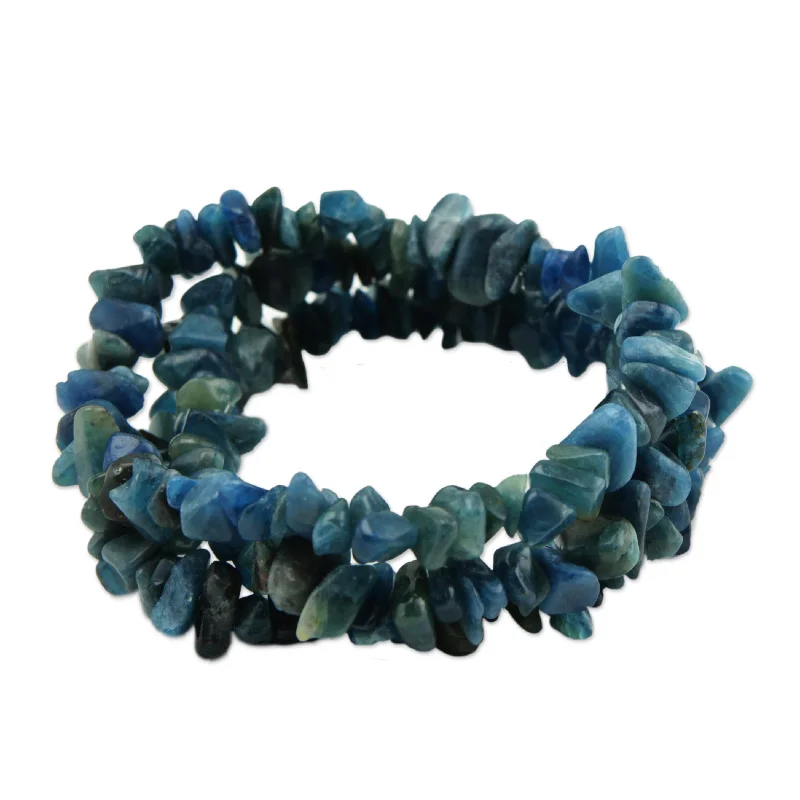 Naturally Oceanic Apatite Beaded Bracelet