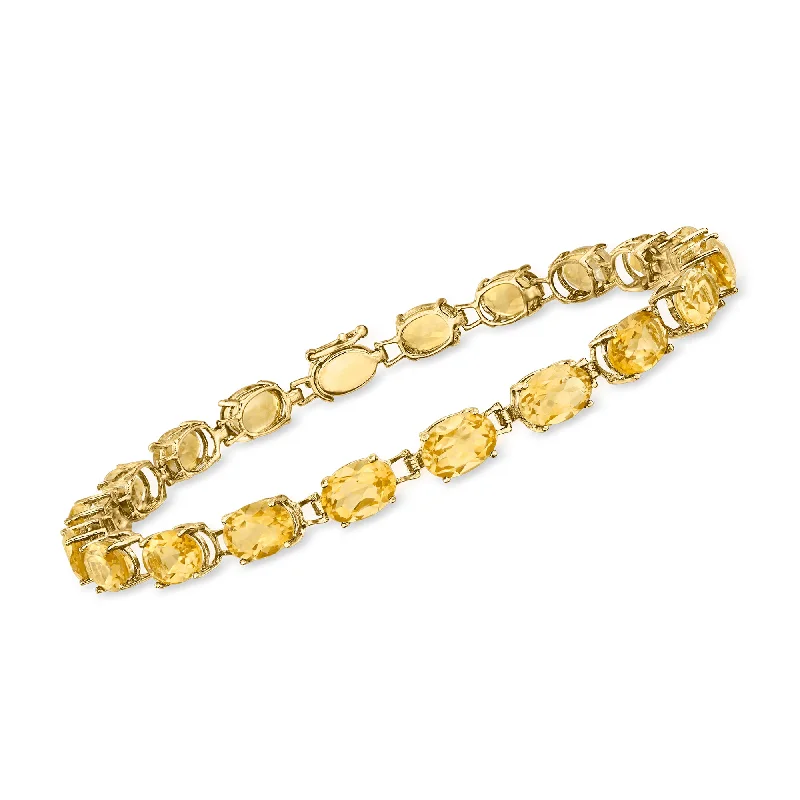 Exclusive Jewelry Offers – Shine For Less Ross-Simons Citrine Tennis Bracelet in 14kt Yellow Gold