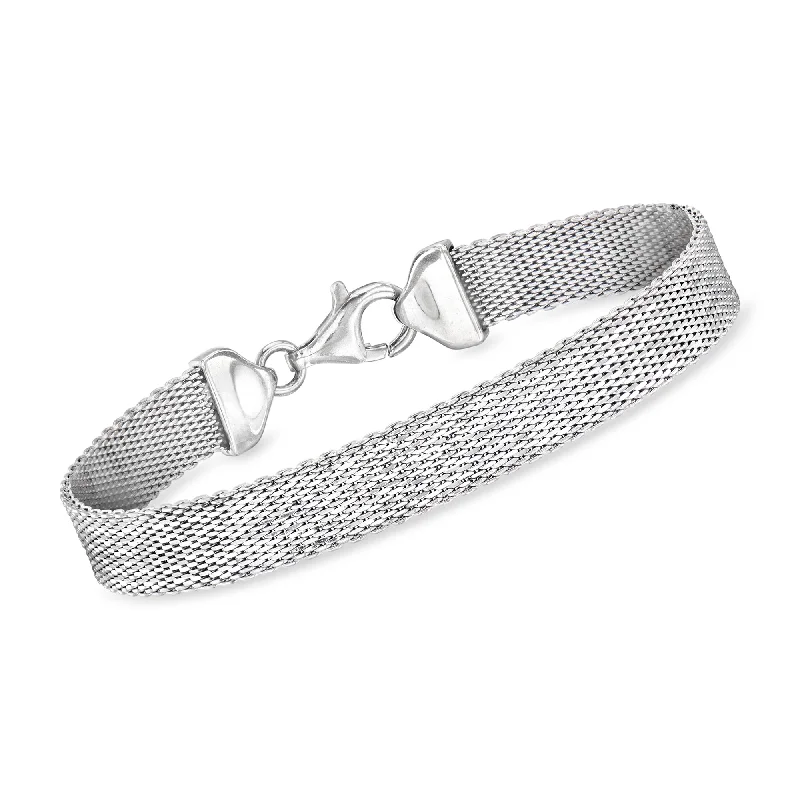 Ross-Simons Italian Sterling Silver Mesh Bracelet