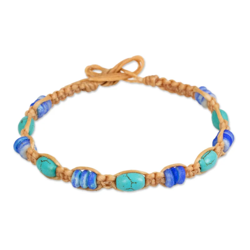 Limited-Time Offer On Elegant Jewelry Pieces Tribal Celebrity Blue Calcite Beaded Bracelet