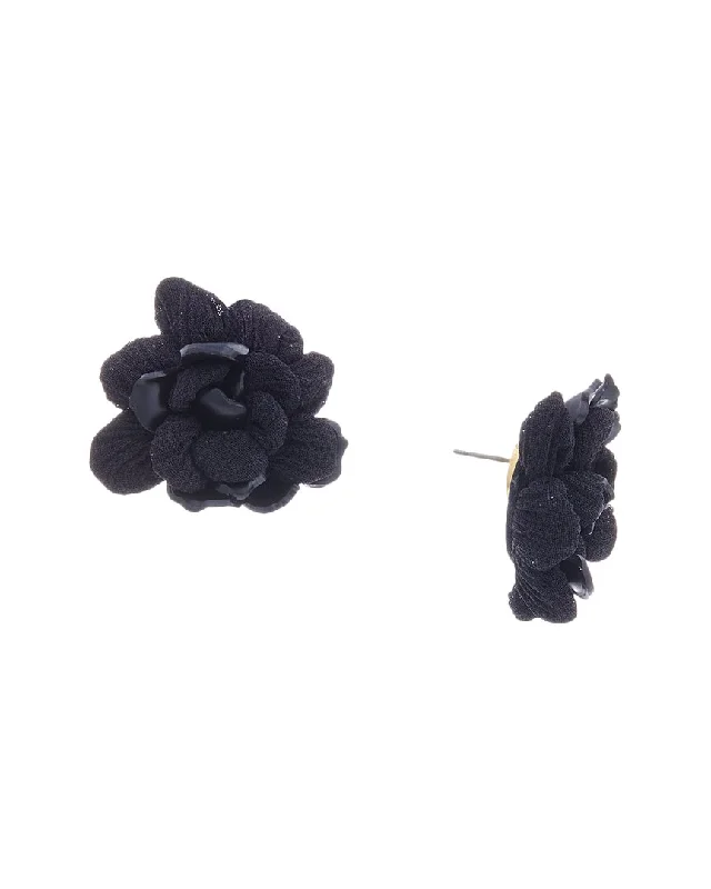 Oscar de la Renta Begonia Flower Earrings