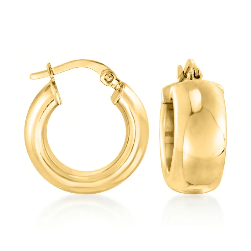 Ross-Simons 14kt Yellow Gold Shiny Wide Hoop Earrings