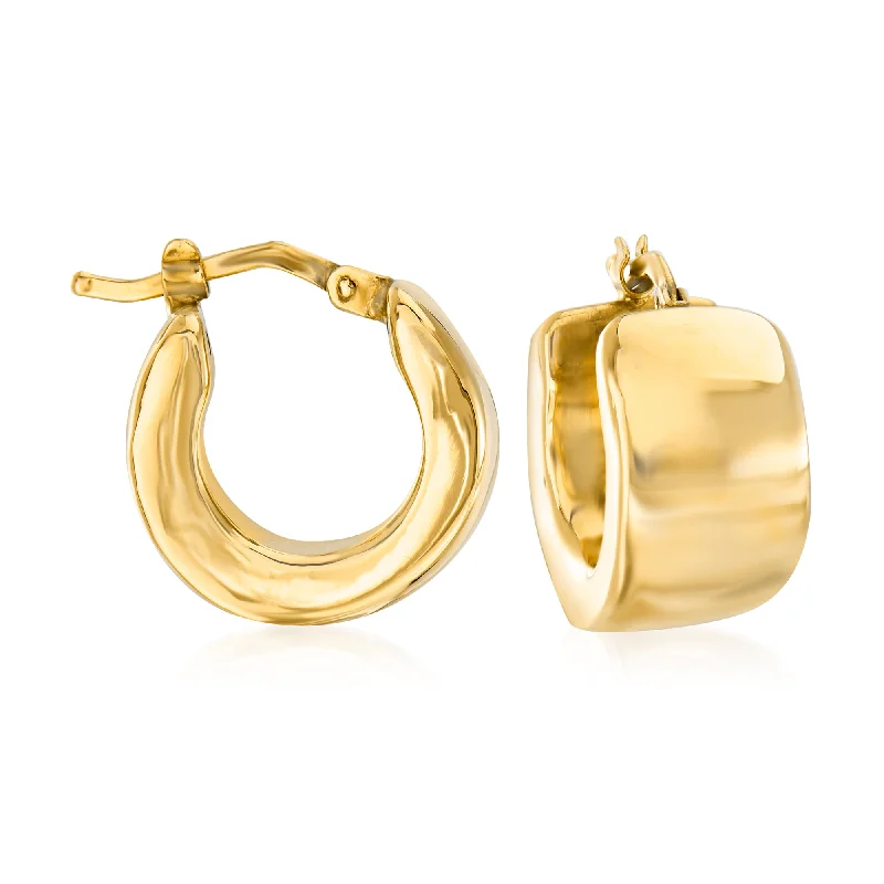 Ross-Simons Italian 18kt Yellow Gold Huggie Hoop Earrings