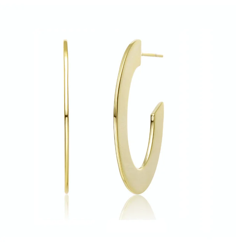 Rachel Glauber 14k Gold Plated Open Hoop