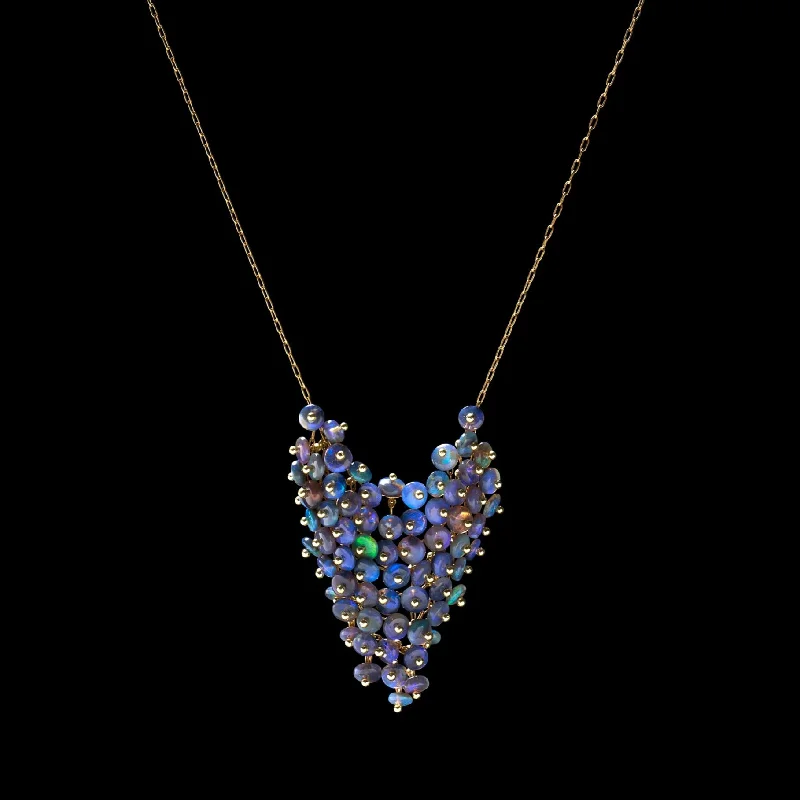 Elegant Rose Gold Jewelry For A Stylish Touch Beaded Black Opal Bib Necklace