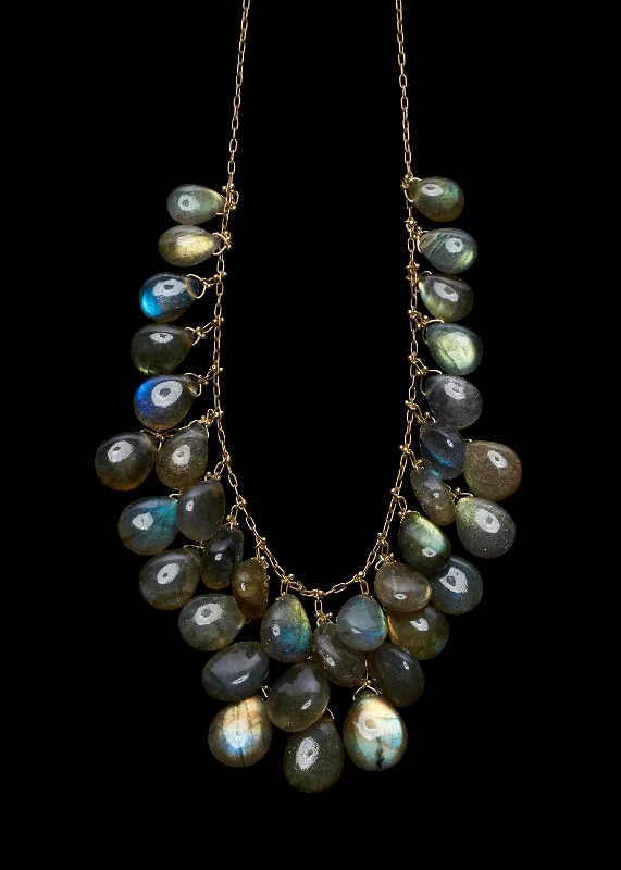 Jewelry Clearance Sale – Final Reductions Labradorite Briolette Waterfall Necklace