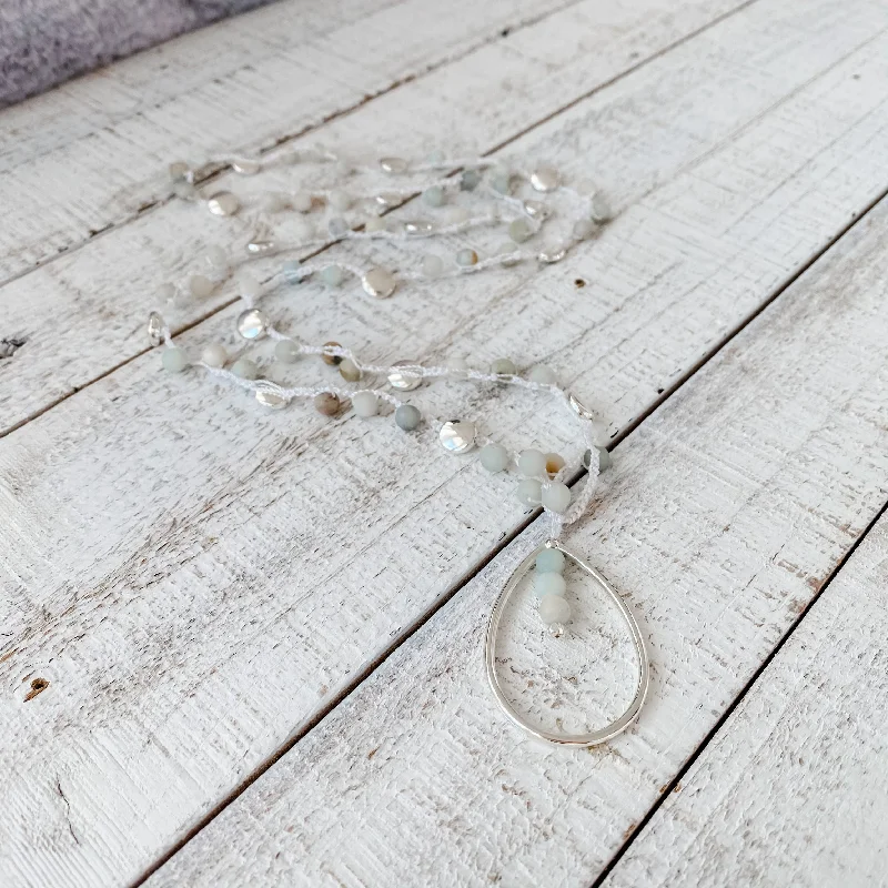 Dazzle In Elegance With Our Biggest Jewelry Sale Payton Crochet Necklace | Seafoam