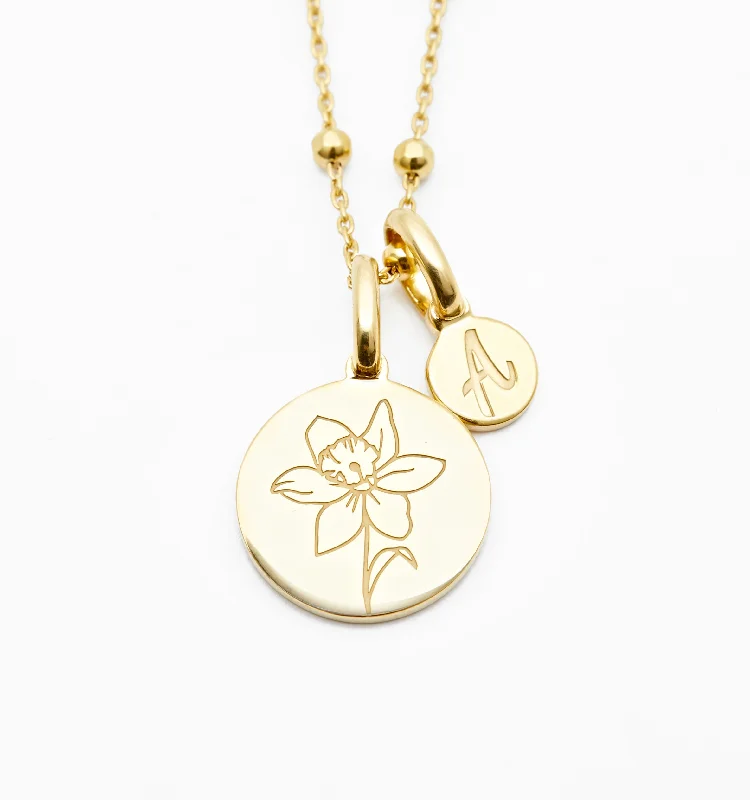 Final Call – Shop Exquisite Jewelry Before It's Gone Dainty Narcissus Necklace - December Flower