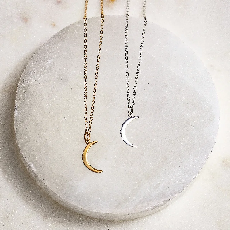 Shop Handcrafted Jewelry At Special Promotional Rates Mini Moon Pendant Necklace