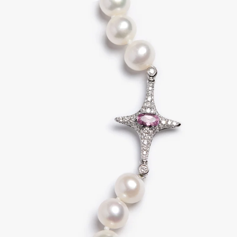 Limited-Time Jewelry Sale – Don't Miss Out On Dazzling Discounts Selene Pink Sapphire Pearl Necklace