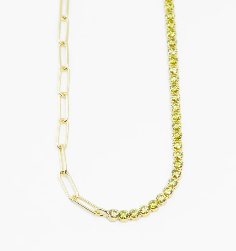 Upgrade Your Jewelry Collection For Less Green Tennis Necklace - August Birthstone