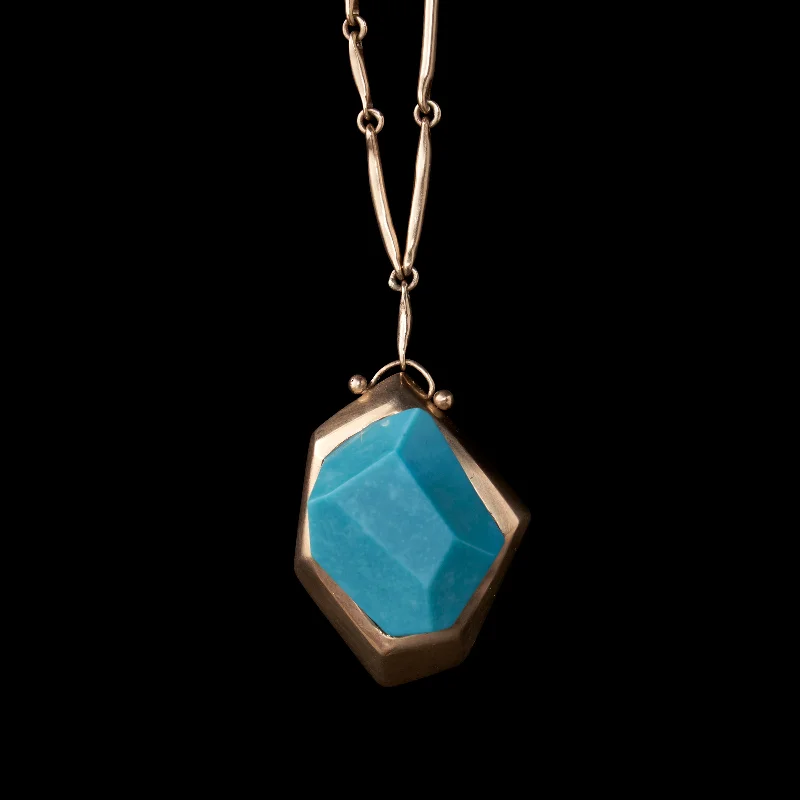 Limited-Stock Jewelry Clearance – Grab Your Favorites Now Turquiose Cast Line Pendant Necklace