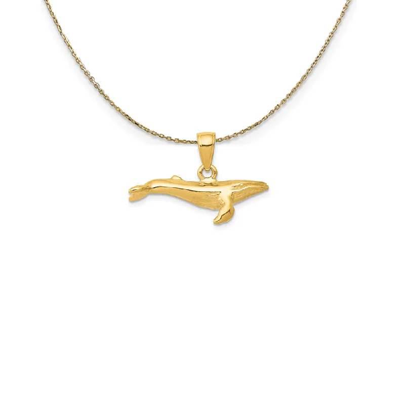 Everyday Jewelry Essentials Now On Sale 14k Yellow Gold 3D Humpback Whale Necklace