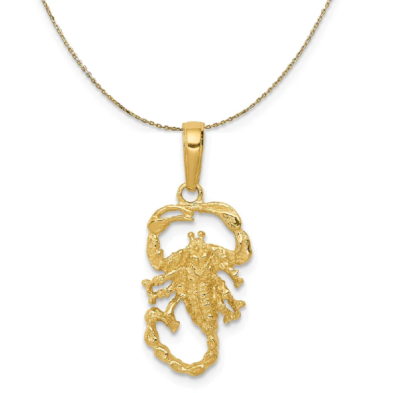 Elegant Jewelry At Unbeatable Prices – Shop Today 14k Yellow Gold Small Polished Scorpion Necklace