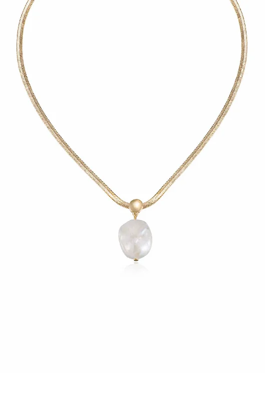 Romantic Heart-Shaped Jewelry For Special Gifts Baroque Pearl Pendant Necklace