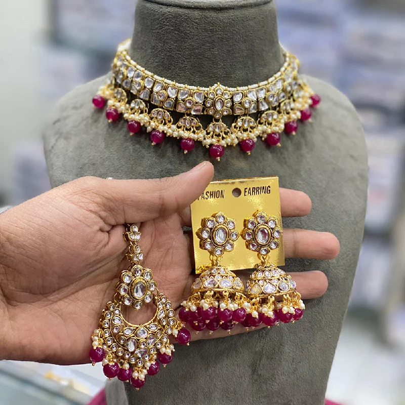 Dazzling Deals On Necklaces, Bracelets, And More Hira Collections Gold Plated Kundan Stone And Pearl Necklace Set