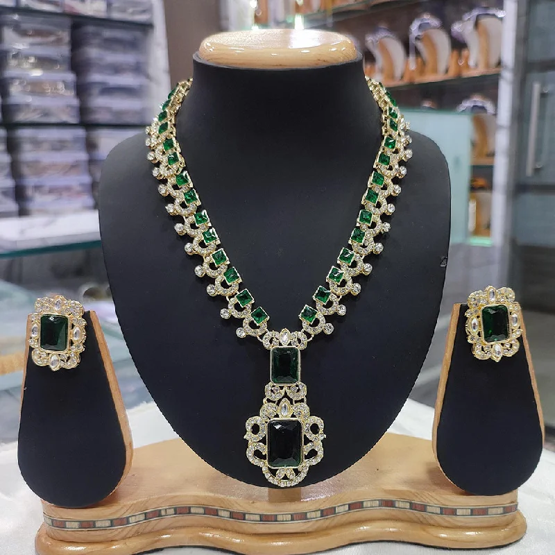 Exclusive Gemstone Jewelry Markdowns – Shop Now Lucentarts Jewellery Gold Plated Austrian Stone Necklace Set