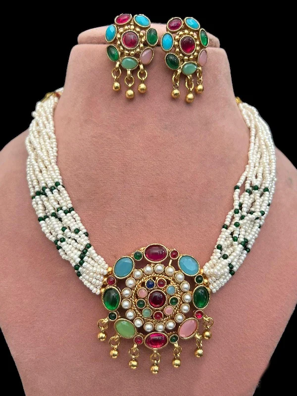 Sparkle For Less – Shop Our Limited-Time Jewelry Deals Premium Navartna stones multicolor Necklace set