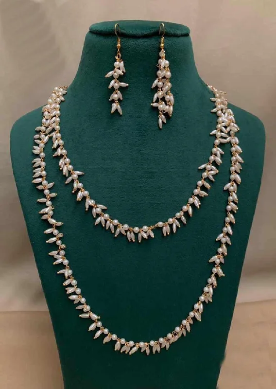 Bohemian-Inspired Jewelry For Free-Spirited Fashion Pearl Necklace double layer