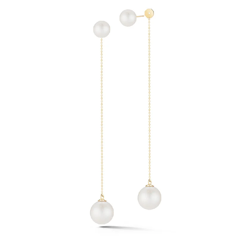 High-End Jewelry, Now More Affordable Than Ever 14kt Gold Pearl Ball Drop Earring