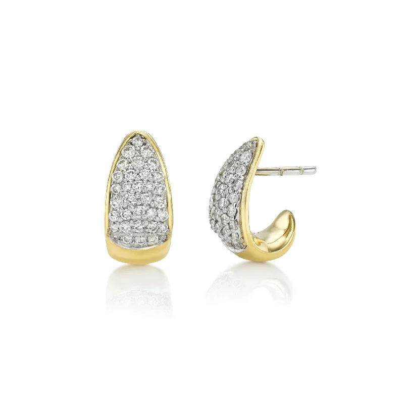 Exclusive Gemstone Jewelry Markdowns – Shop Now Baby Pavé Diamond Tusk Earrings