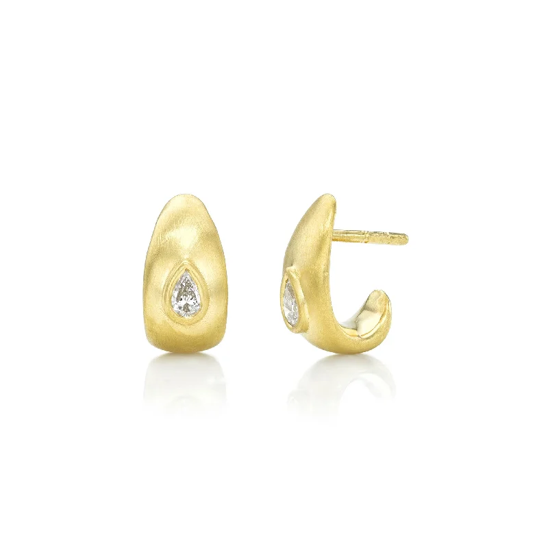 Dainty And Elegant Jewelry Now At Reduced Prices Baby Tusk Earrings with Water Drop Diamond