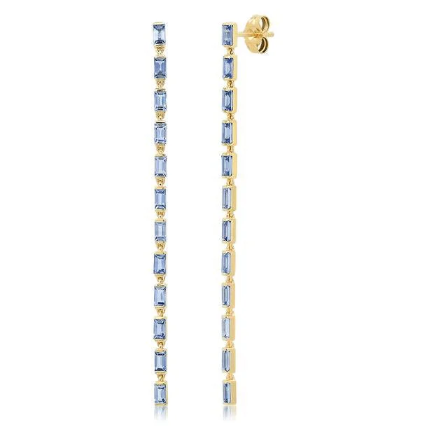 Limited Stock On Premium Jewelry At Low Prices Baguette Gemstone Link Earrings