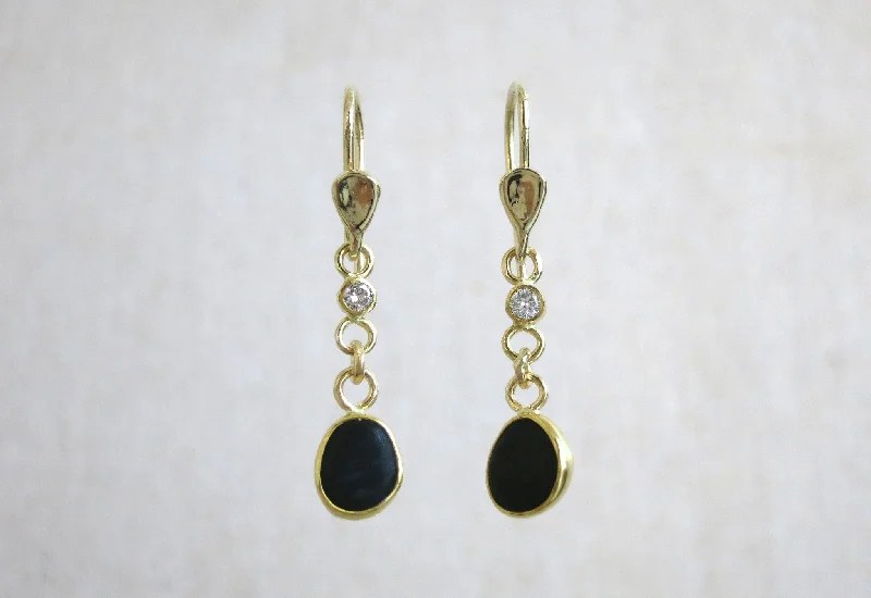 Get The Sparkle You Love At Prices You Adore Black Pebble Diamond Drop Earrings