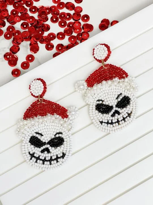 Celebrate With Sparkle – Jewelry Sale Now Live Christmas Skeleton Beaded Dangle Earrings