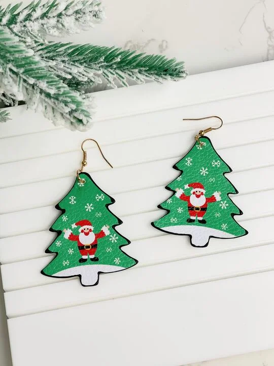 Affordable Luxury Jewelry – Style At A Great Price Christmas Tree Santa Dangle Earrings