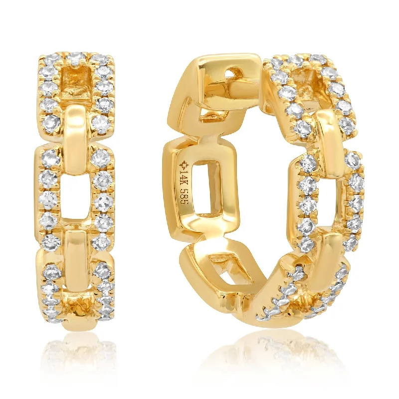 Jewelry Deals That Sparkle – Shop Today Diamond Chain Link Huggie Earrings