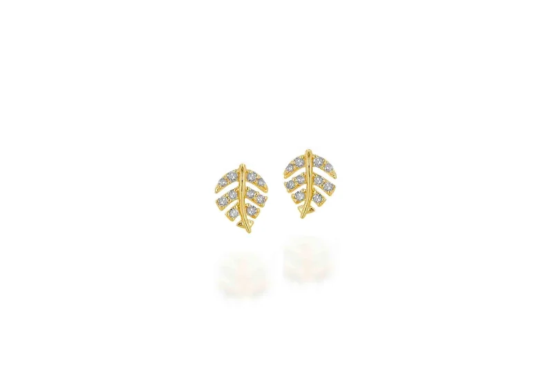 Elegant Jewelry, Affordable Luxury – Shop Now Rachel Reid Diamond Palm Leaf Stud Earring