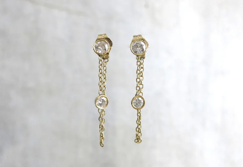 Bestselling Jewelry At Special Promotional Rates Double Diamond Loop Earrings