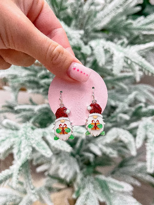 Your Perfect Accessory Now At The Best Price Enamel Holiday Gnome Dangle Earrings