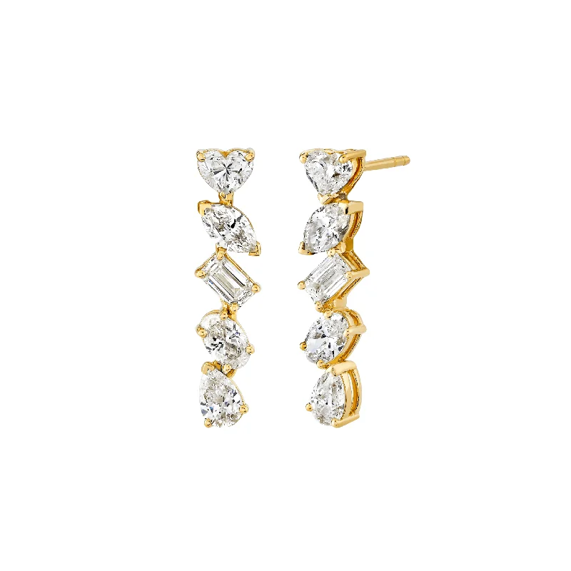 Jewelry Flash Sale – Stylish Designs At Unbeatable Rates 18k Fortuna Diamond Drop Earrings